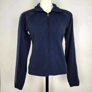 Lululemon Women's Full Zip Vintage  High Collar Jacket Navy Blue Size 10